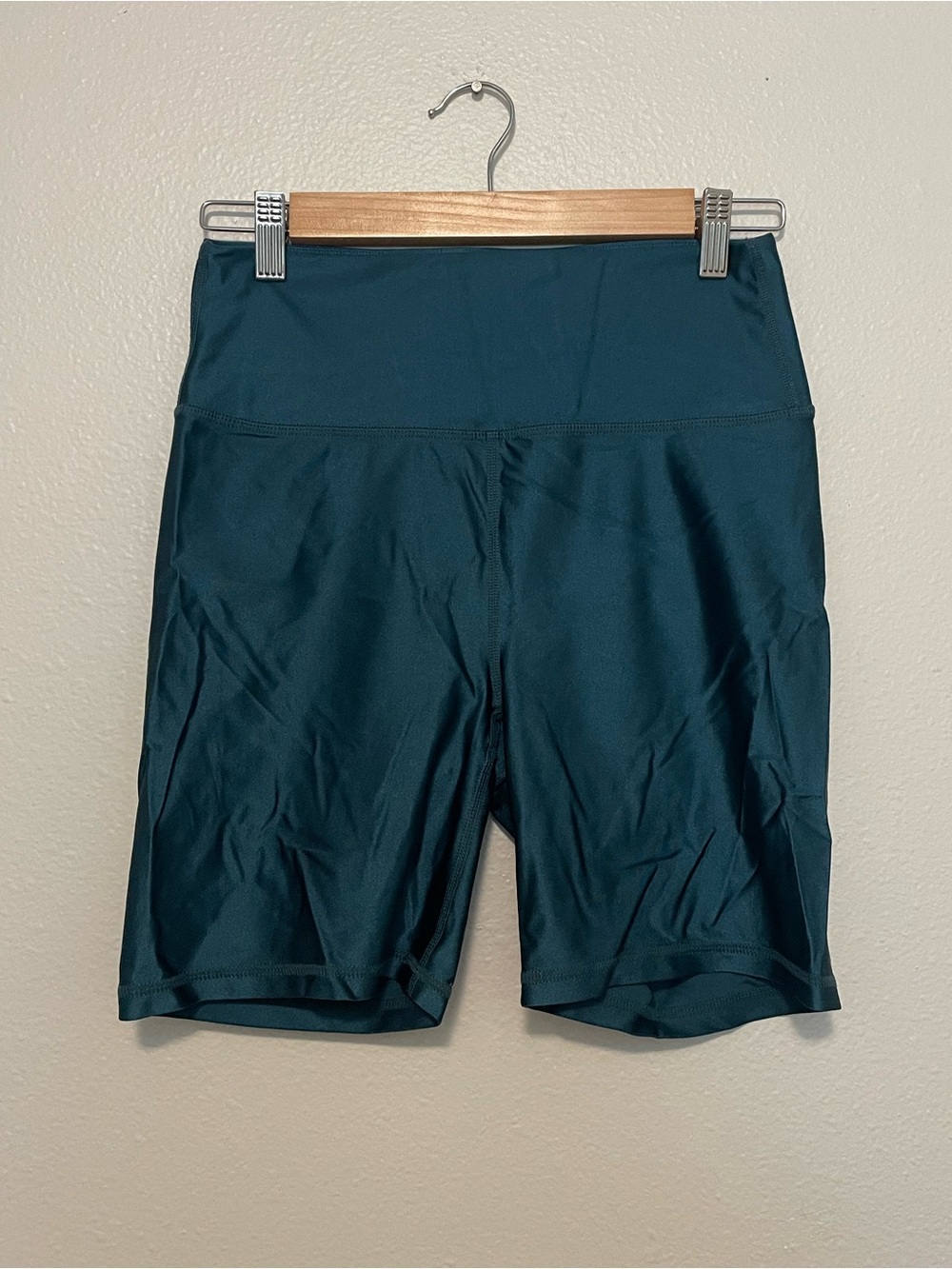 Fabletics Deep Teal High-Rise Bike Shorts